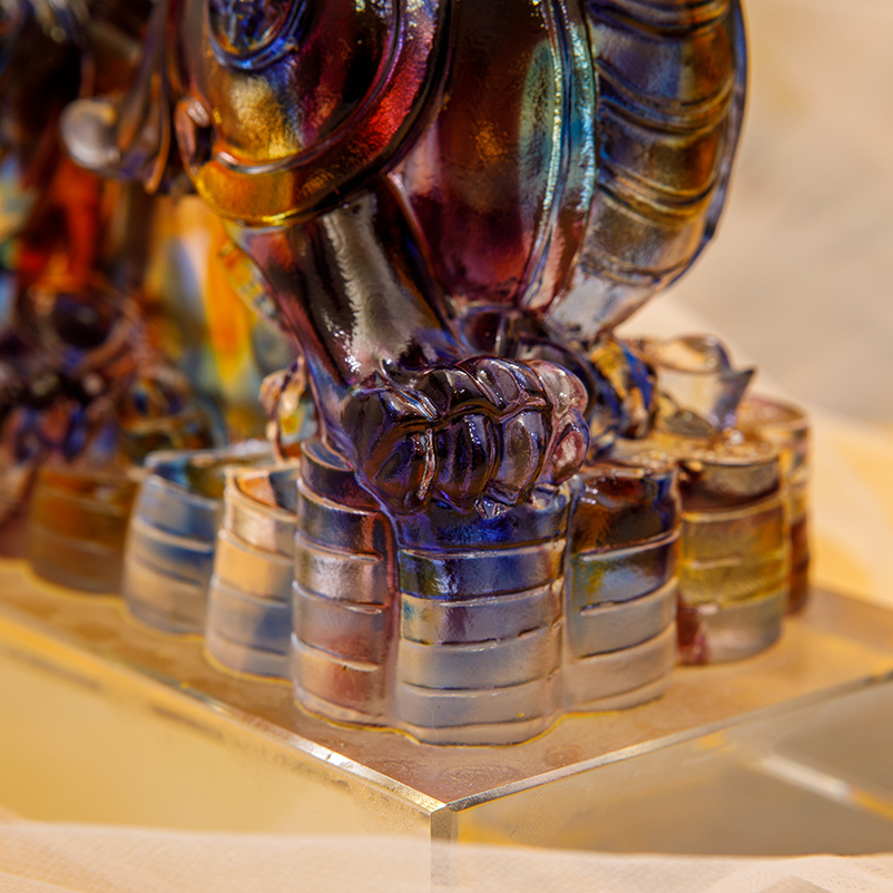 琉璃貔貅（参色）Glazed Glass Pixiu (Multi-Colour)